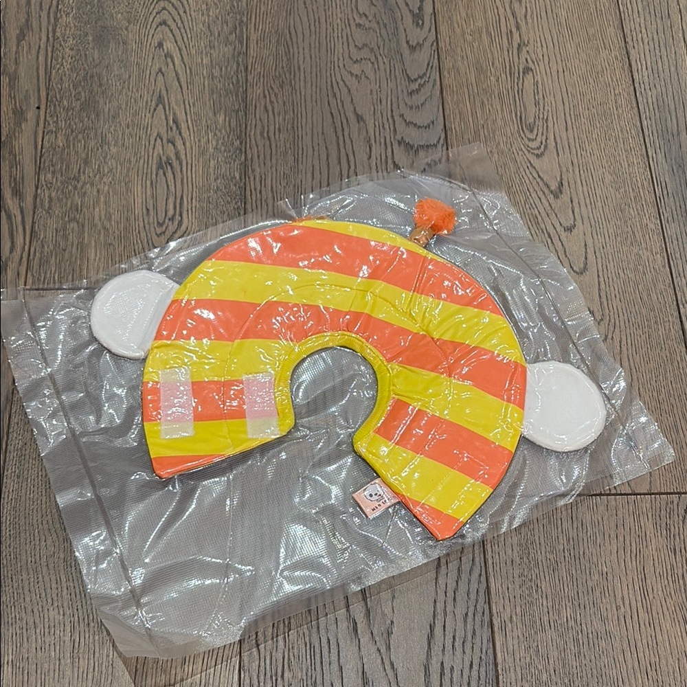 Orange and Yellow Striped Pet’s Neck Pillow